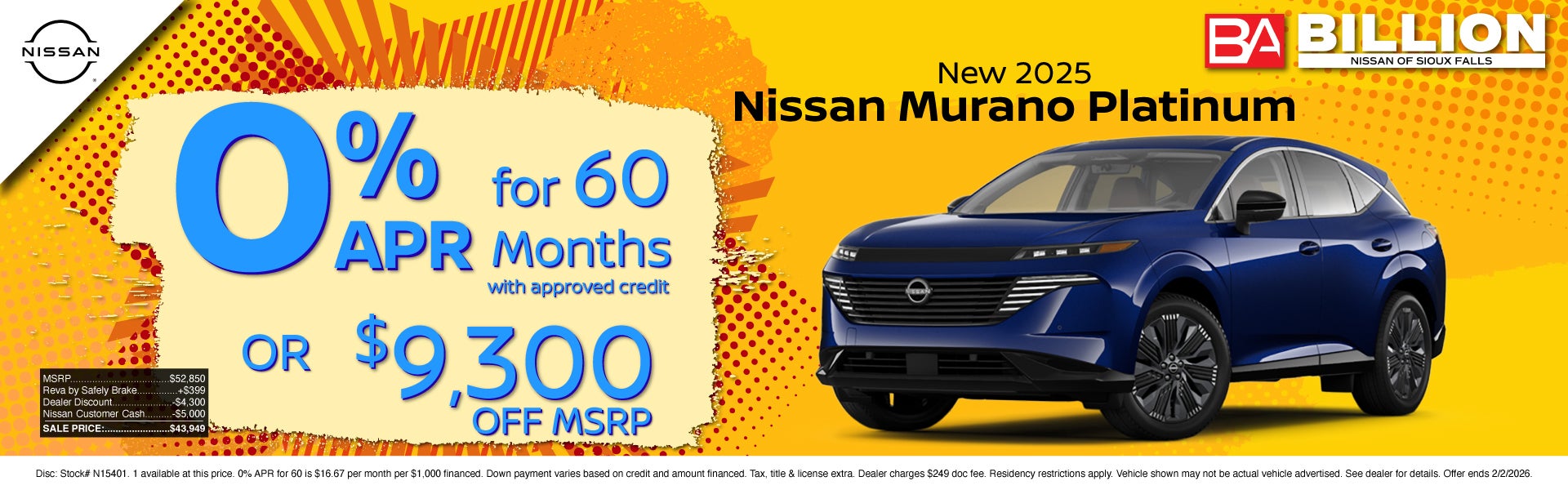NEW NISSAN OFFER
