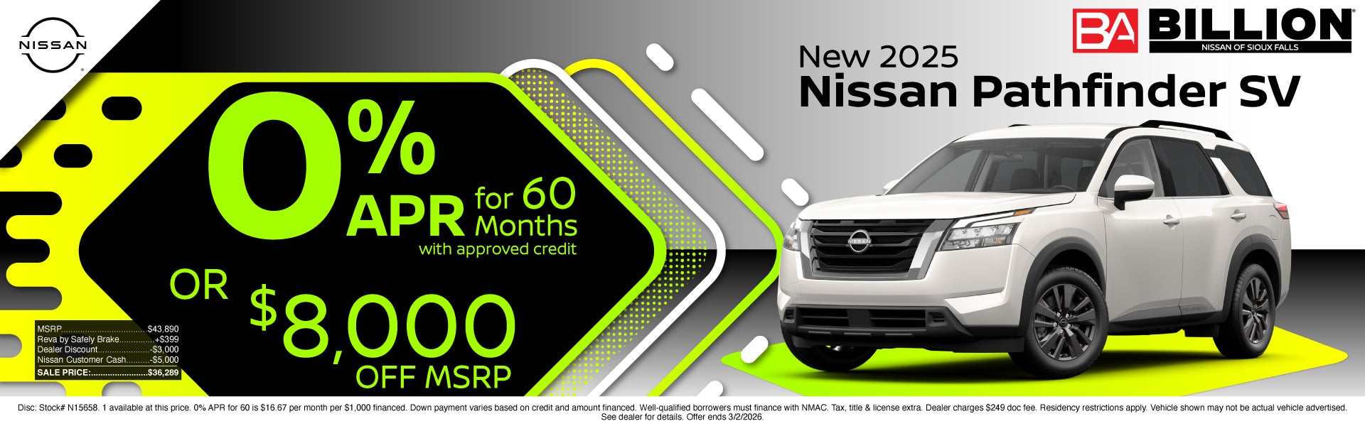 NEW 2025 NISSAN PATHFINDER SV