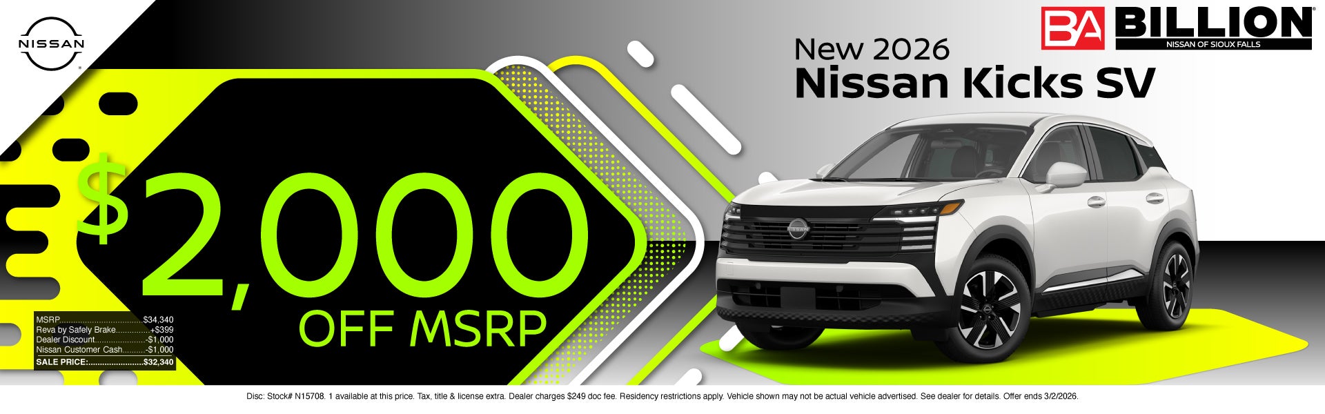 NEW 2026 NISSAN KICKS SV