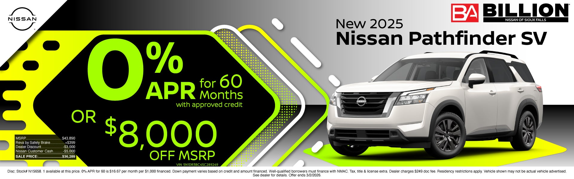 NEW 2025 NISSAN PATHFINDER SV