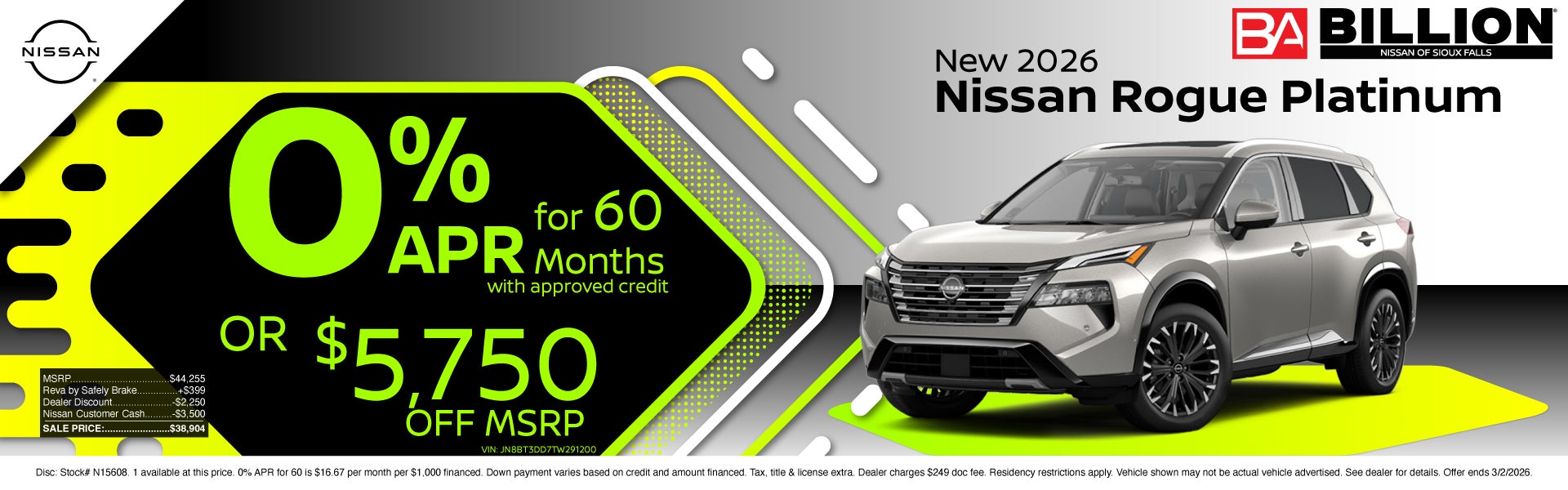 NEW 2026 NISSAN ROGUE PALTINUM