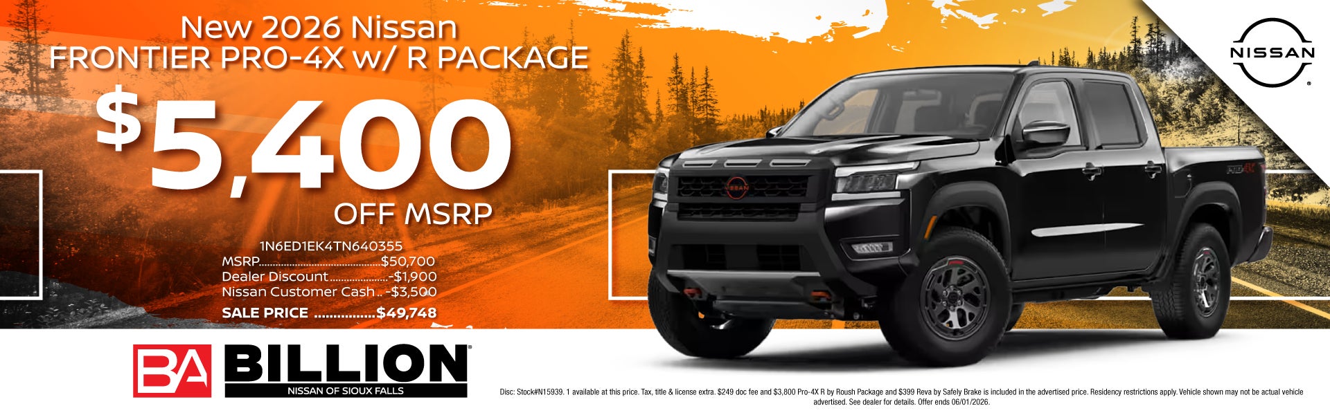 NEW 2026 NISSAN FRONTIER PRO-4X