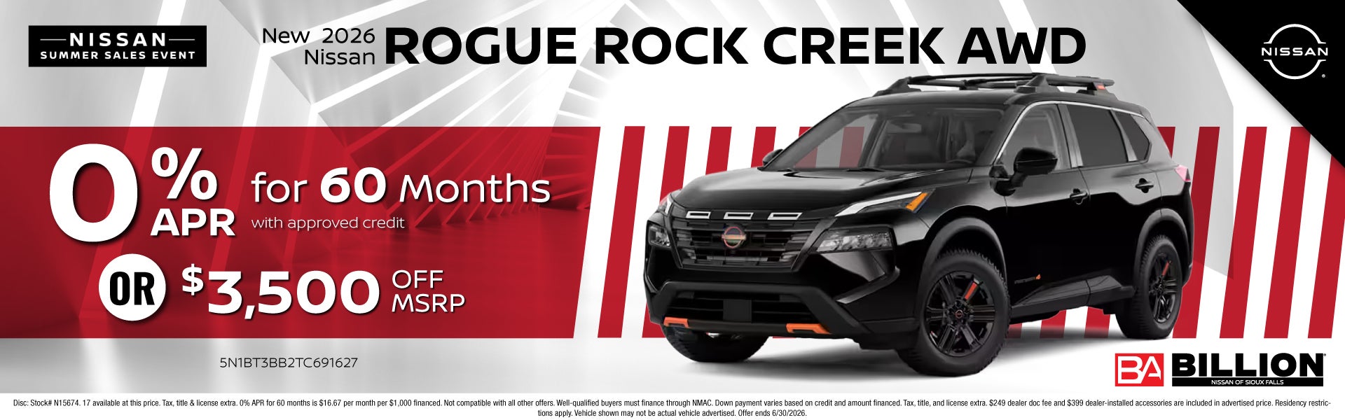 NEW 2026 NISSAN ROGUE ROCK CREEK