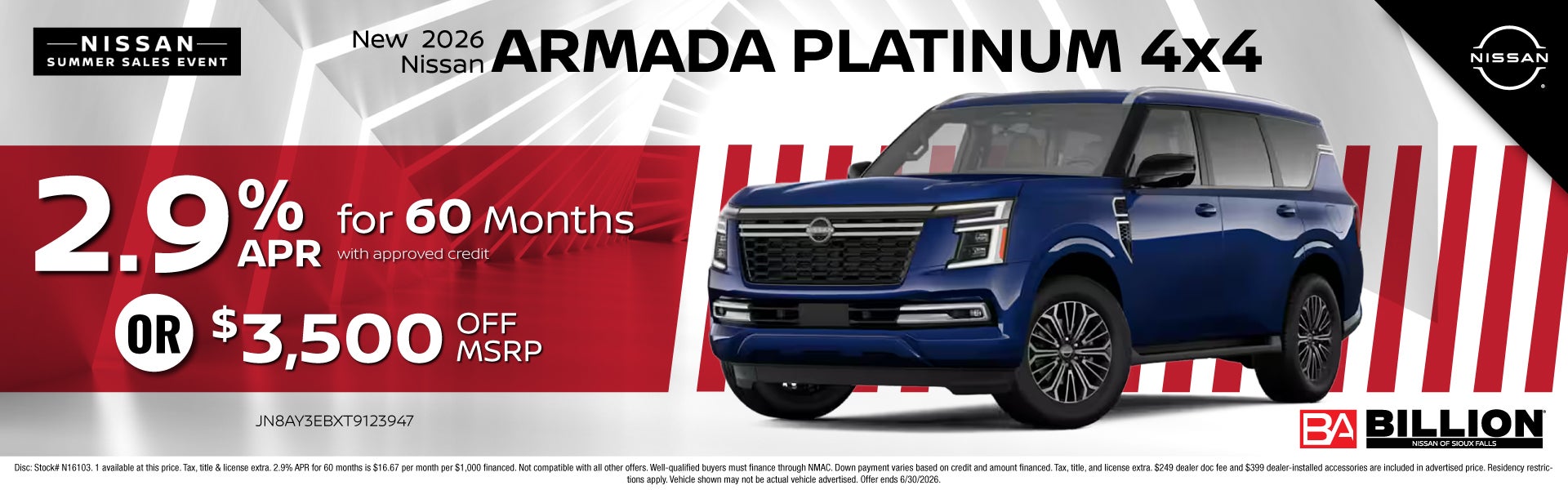NEW 2026 NISSAN ARMADA PLATINUM
