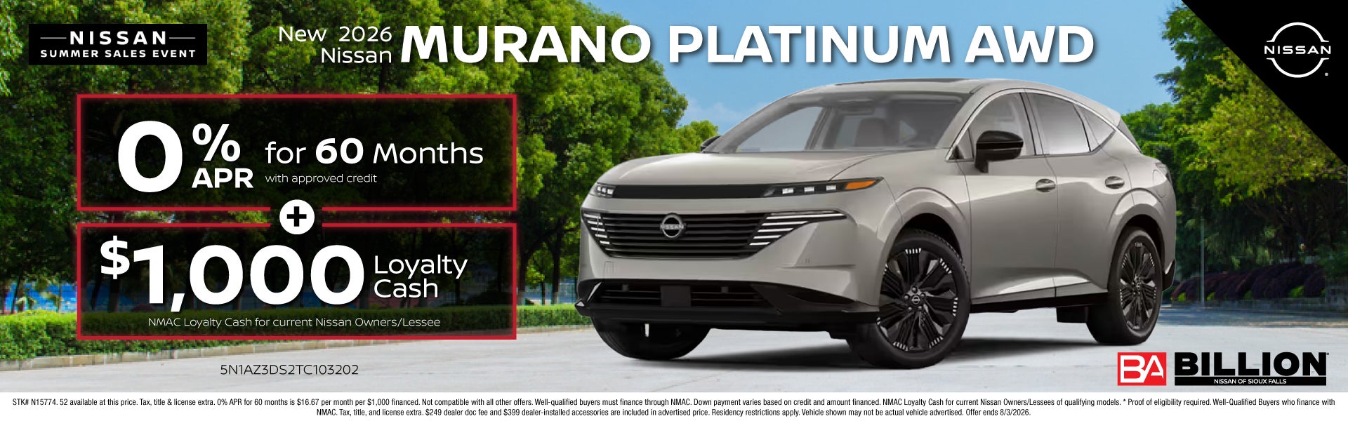 NEW 2026 NISSAN MURANO PLATINUM