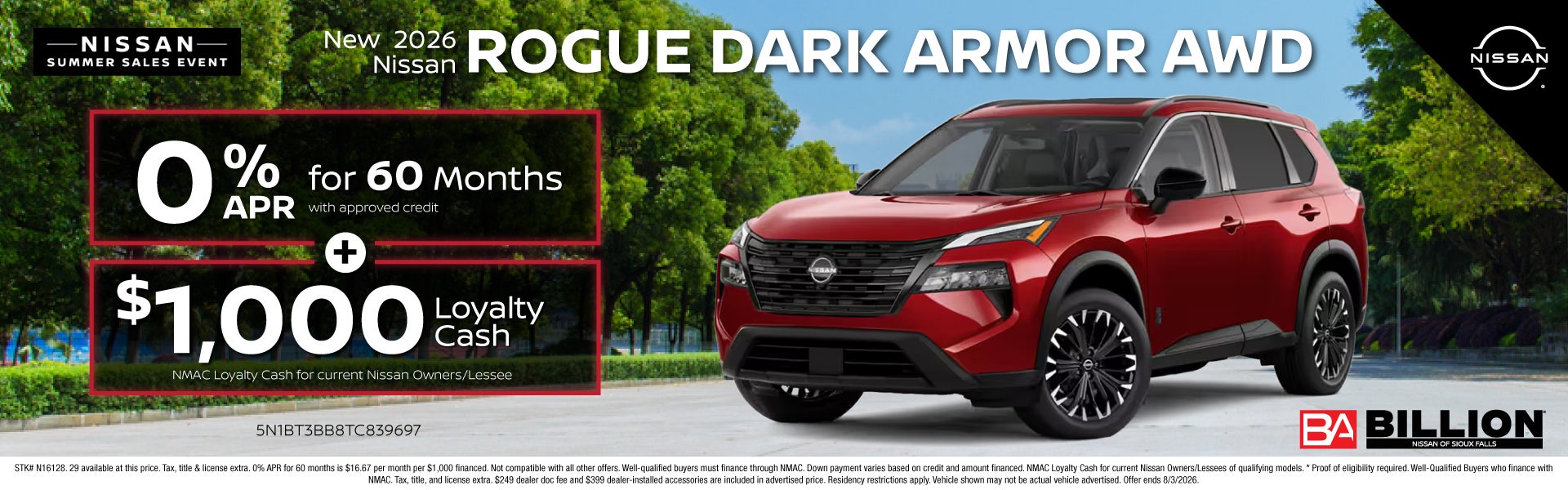 NEW 2026 NISSAN ROGUE DARK ARMOR	