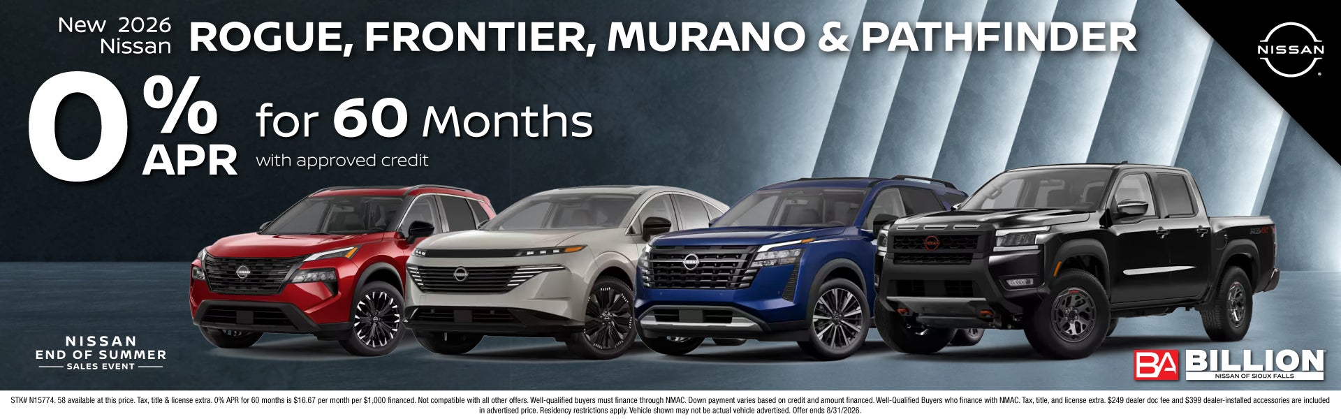 New Nissan Rogue, Frontier, Murano, Pathfinder