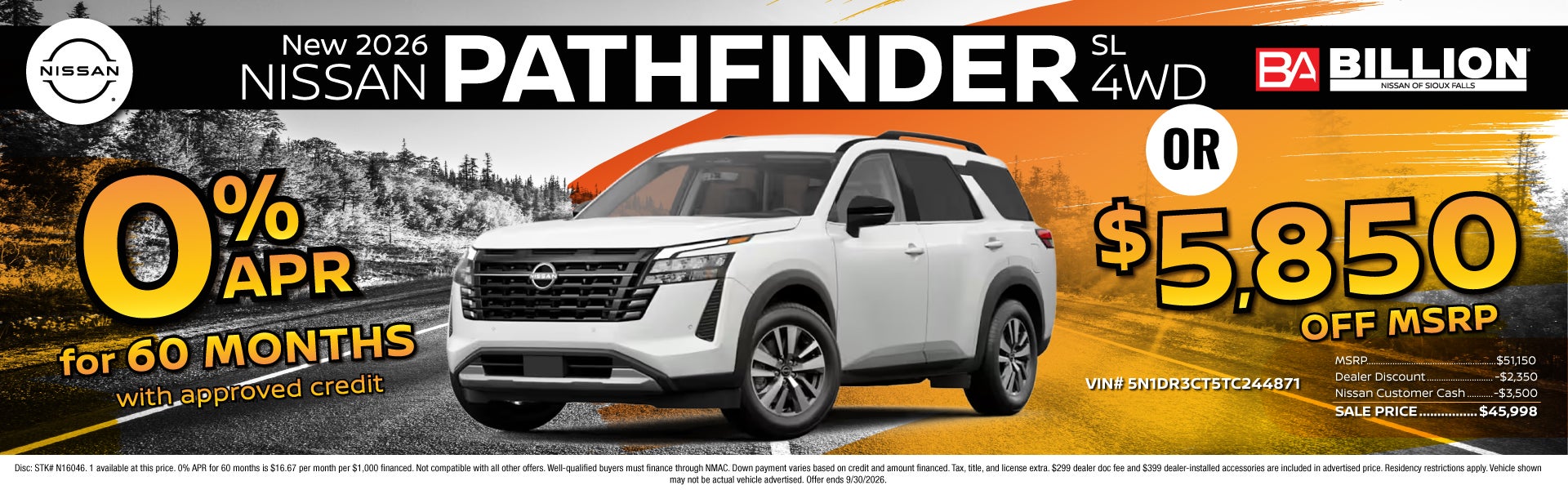 NEW 2026 NISSAN PATHFINDER SL