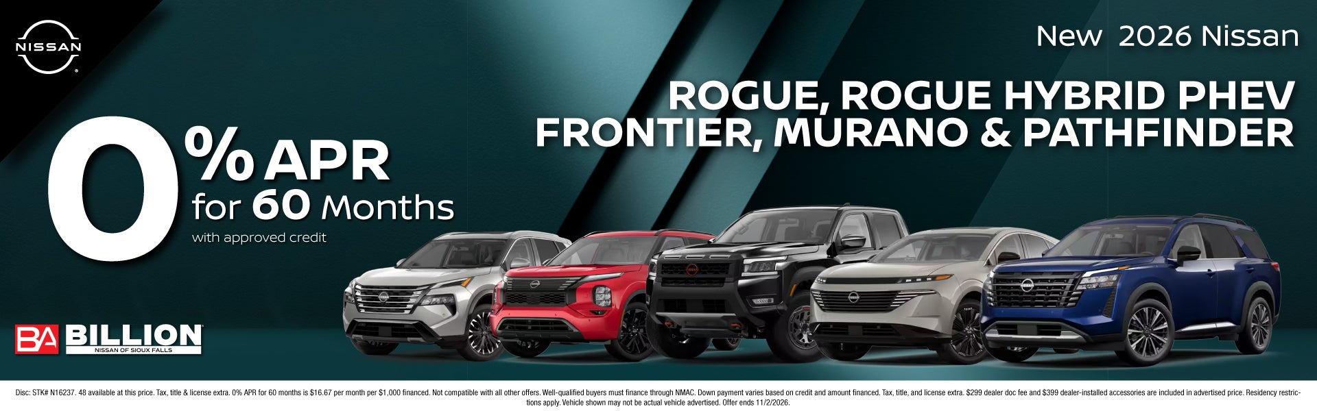 NEW 2026 NISSAN ROGUE, ROGUE HYBRID, FRONTIER, MURANO & PATH
